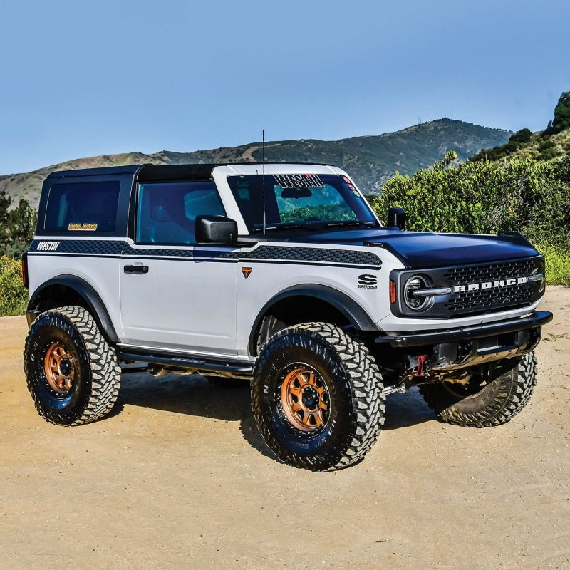 Westin XTS Rock Slider Textured Black - 2021+ Ford Bronco 2 DR Body Armor & Protection offroad accessory | Iron Ridge Offroad