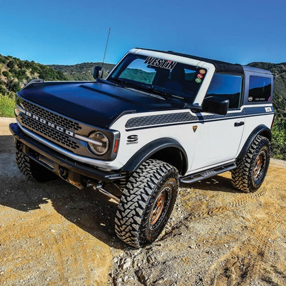 Westin XTS Rock Slider Textured Black - 2021+ Ford Bronco 2 DR Body Armor & Protection offroad accessory | Iron Ridge Offroad
