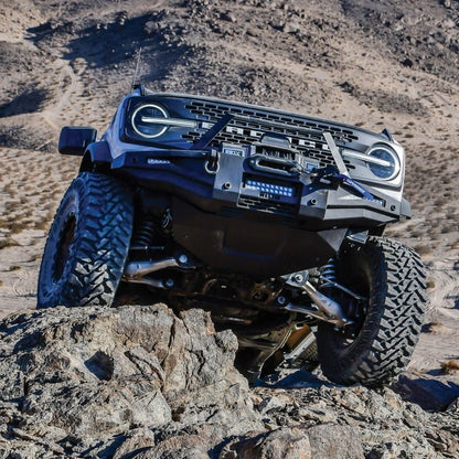 Westin XTS Skid Plate Textured Black - 2021+ Ford Bronco Body Armor & Protection offroad accessory | Iron Ridge Offroad