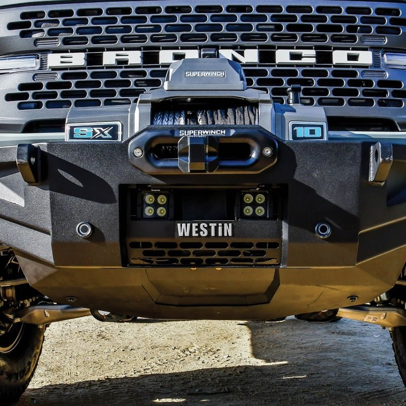 Westin XTS Skid Plate Textured Black - 2021+ Ford Bronco Body Armor & Protection offroad accessory | Iron Ridge Offroad